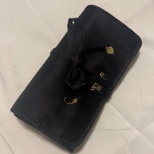 Victoria's Secret Jewelry Roll Travel Bag - Black Satin